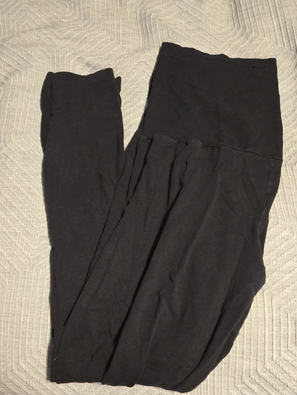 Black Maternity High-Waist Leggings